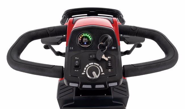 Pride Victory LX Sport Candy Apple Red delta tiller console and controls